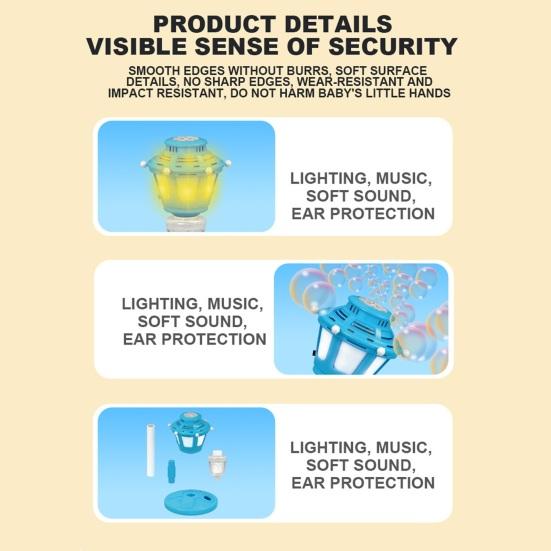Street Lamp Bubble Machine with Music & LED Lights Automatic Bubble