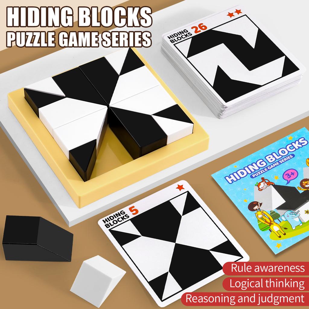 Puzzle Hidden Block Puzzle Toys Cultivate Children's Spatial Imagination Ability Parent-Child Interactive Board Game