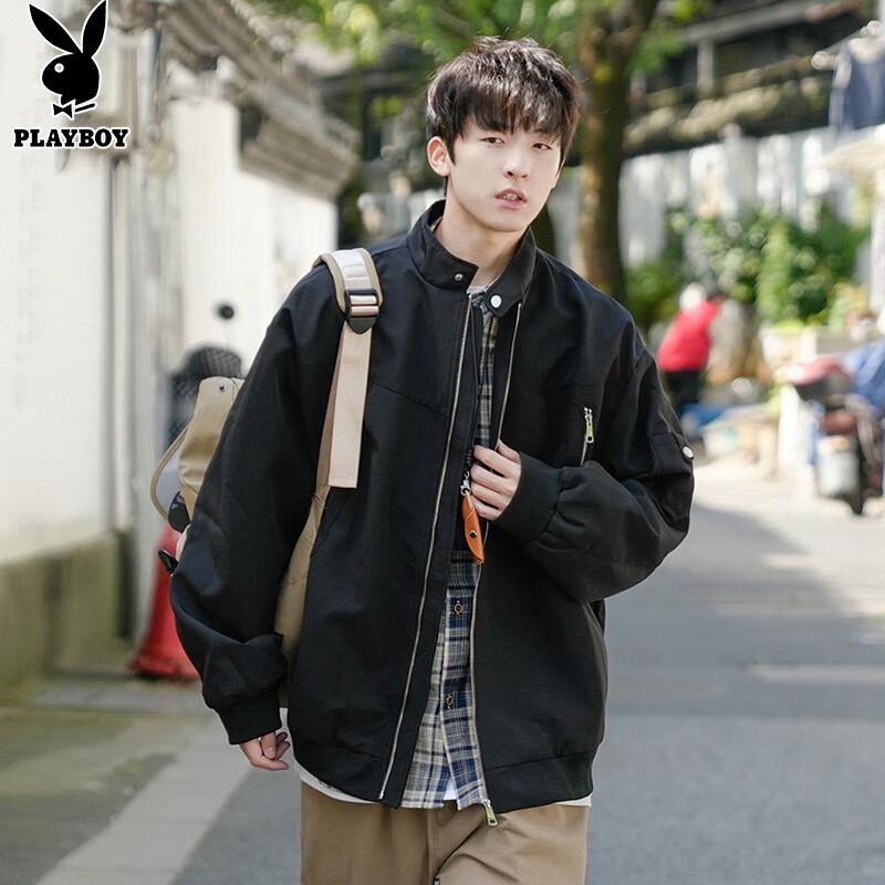 PLAYBOY Men's Casual Autumn/Winter Flight Jacket