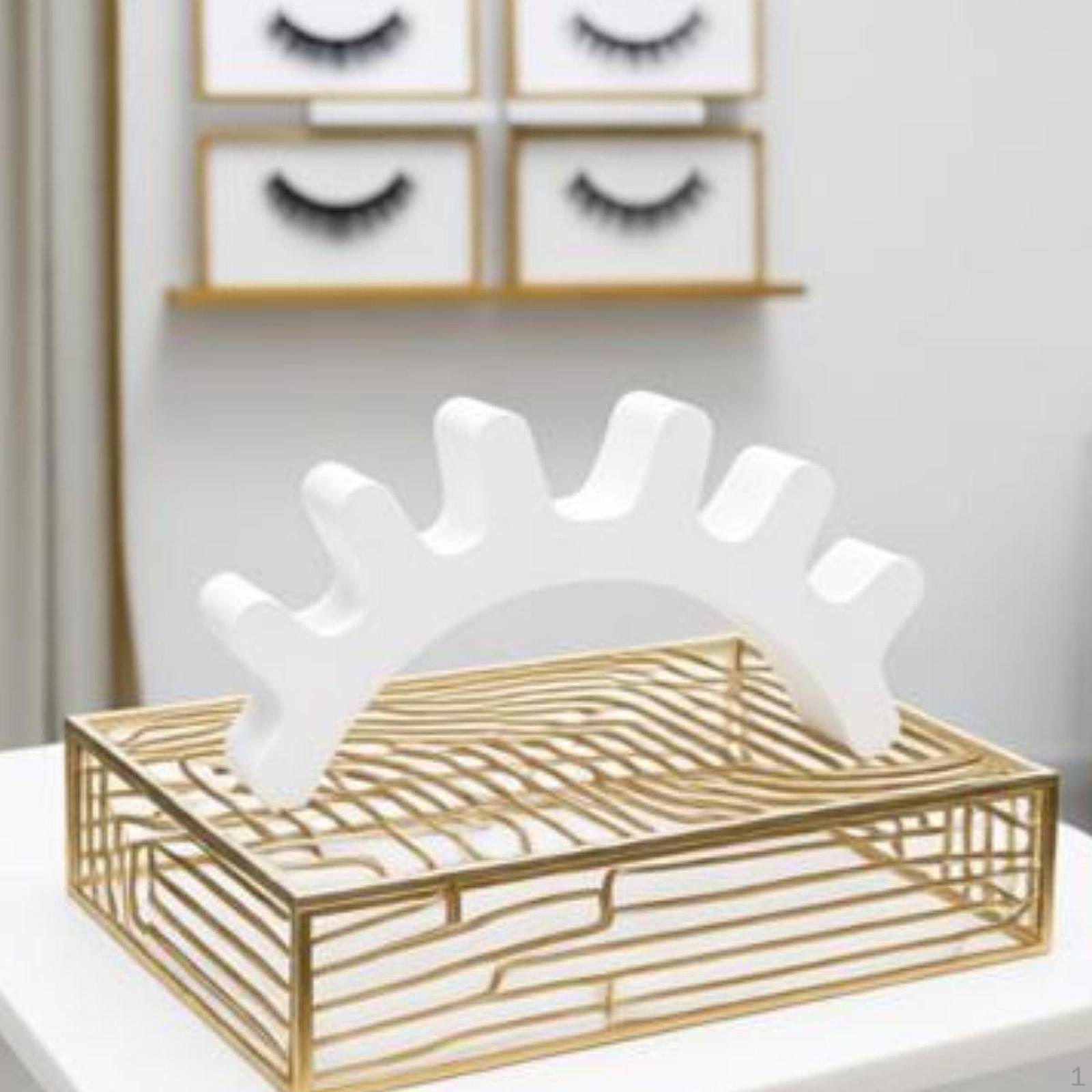 

Sleepy Eyelash Decor ,Tabletop Decoration Modern 3D Ornament for Home білий