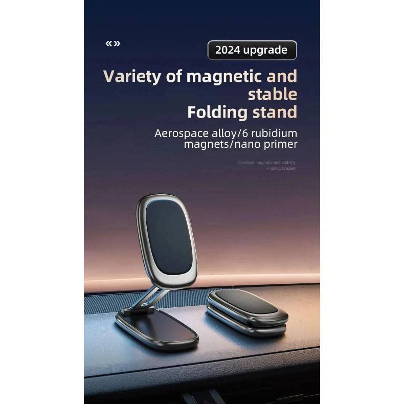 Mini Magnetic Car Phone Holder Rotatable Collapsible Magnet Smartphone Mobile Stand Cell GPS For iPhone Xiaomi Huawei Samsung LG