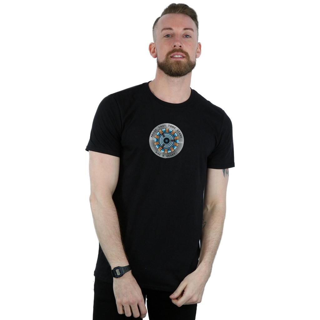 Marvel Avengers Endgame Tony Stark Herz-T-Shirt für Herren