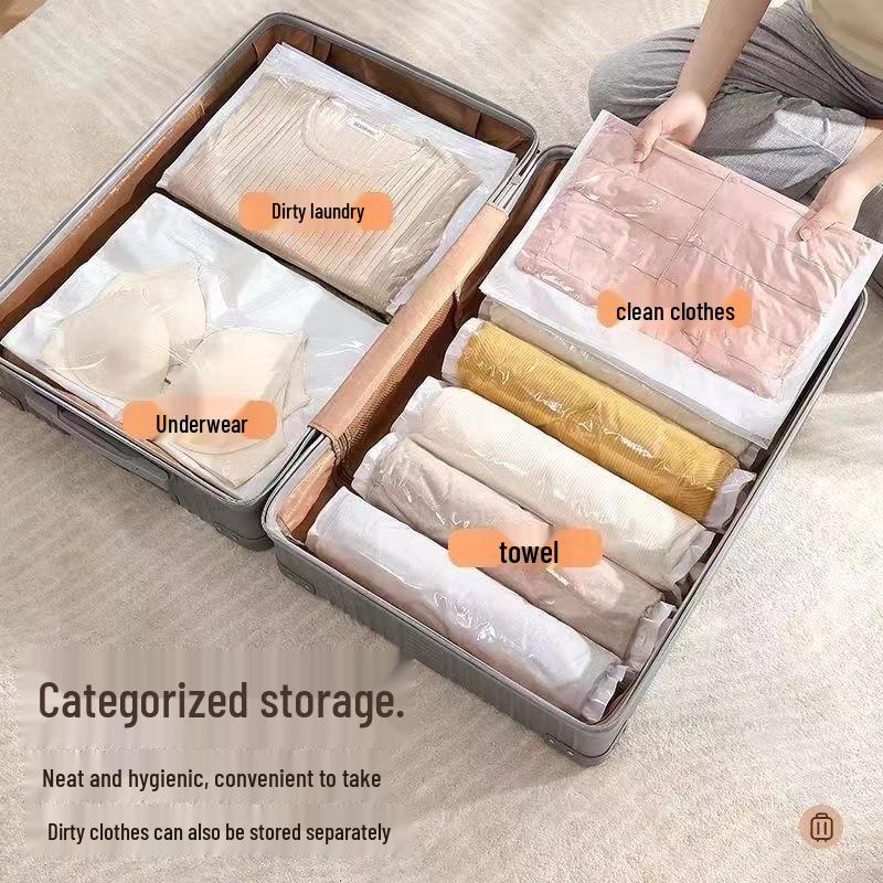 New User 0.01: Hand-Rolled Vacuum Compression Storage Bag for Clothes & Travel