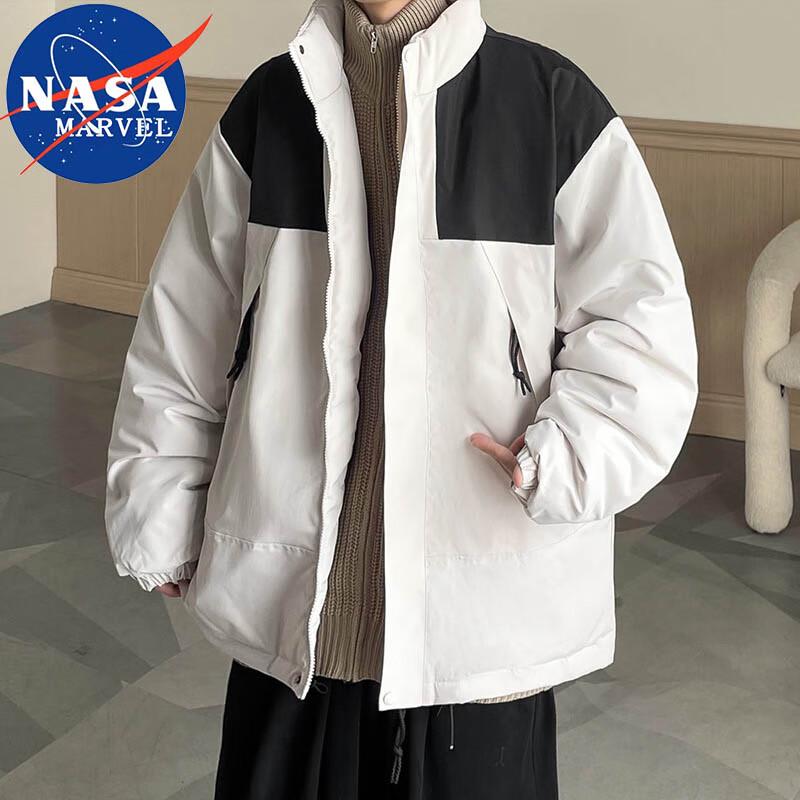 NASA MARVEL Men's Stand-Up Collar Padded Jacket