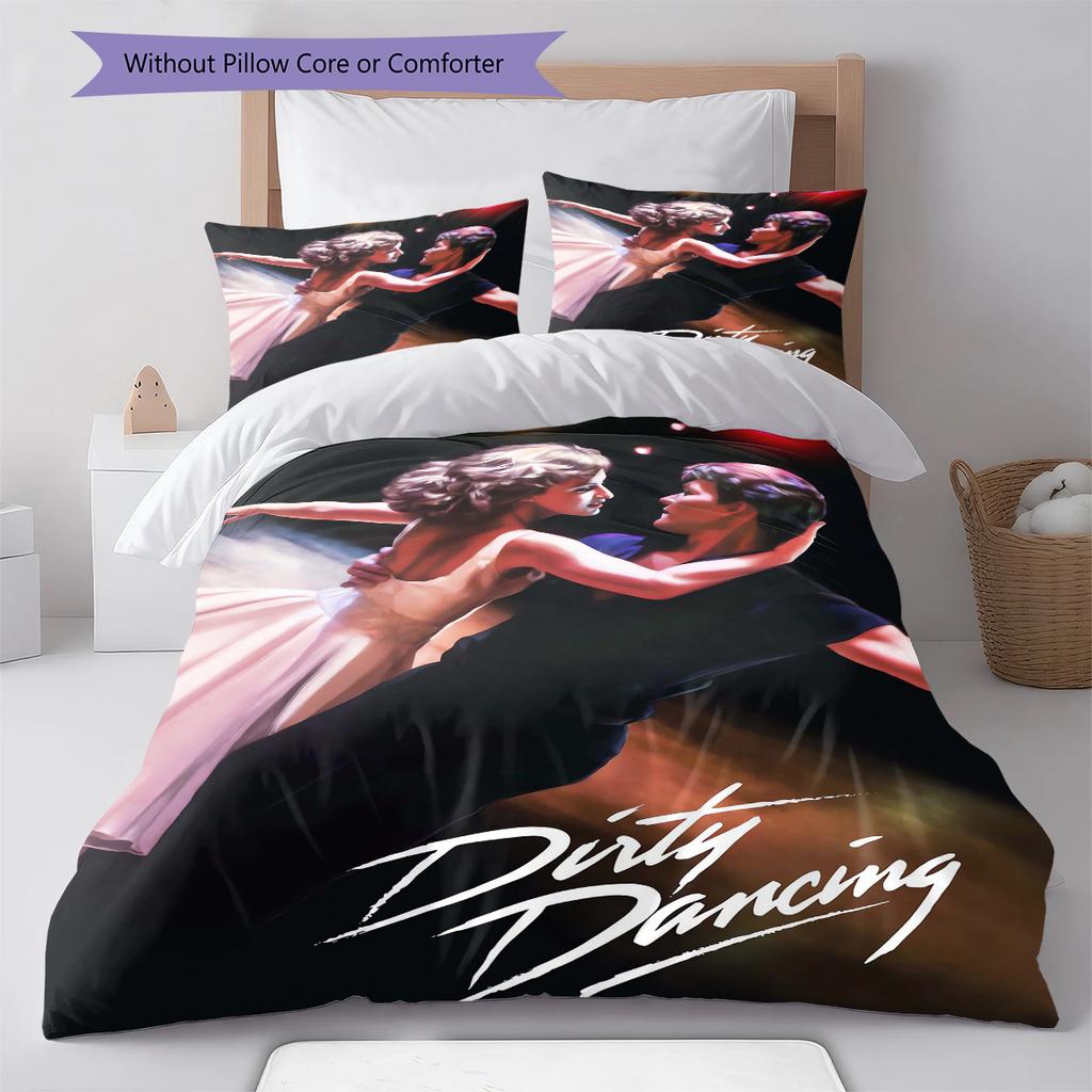 Dirty Dancing Pattern Bedding Quilt Set Quilt Cover Pillowcase Home Decoration Gift (1 * duvet cover + 2 * pillowcase, without core)
