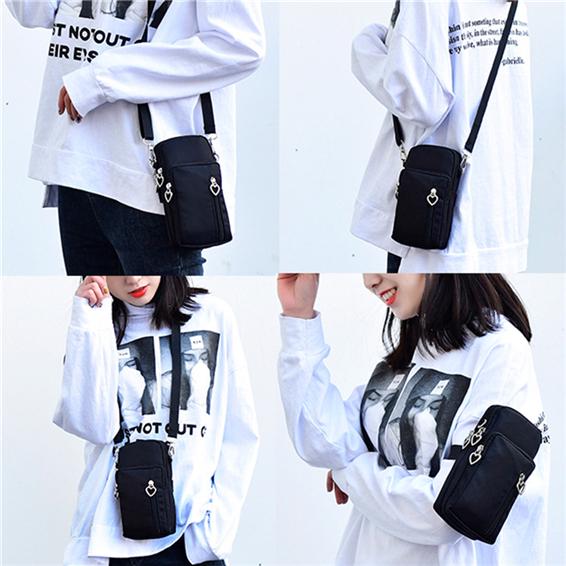 Sac de téléphone de sport d'extérieur polyvalent avec sangle réglable et fermeture éclair sécurisée