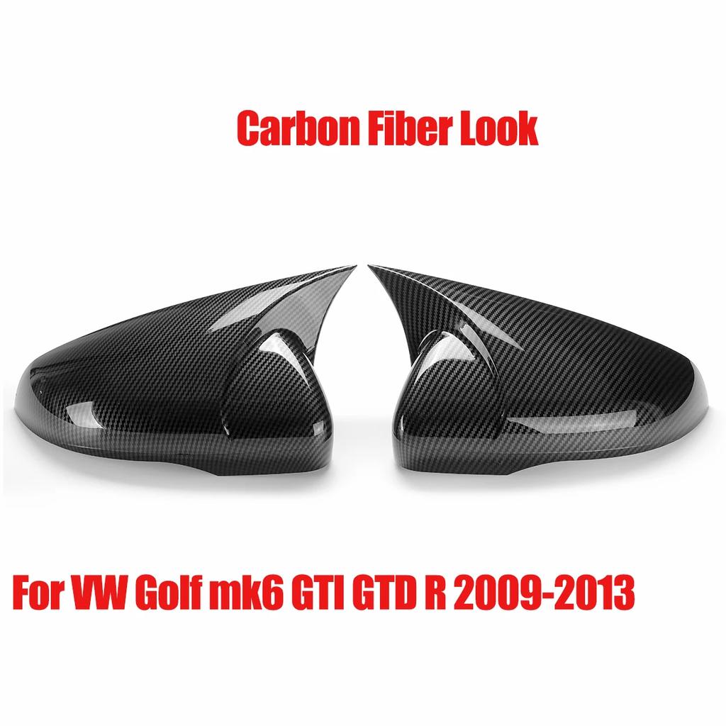 Pair Side RearView Mirror Cover Caps For VW Golf MK6 MK7 MK7.5 GTI R GTD ALL 2009-2020 Rear Wing Mirror Cap