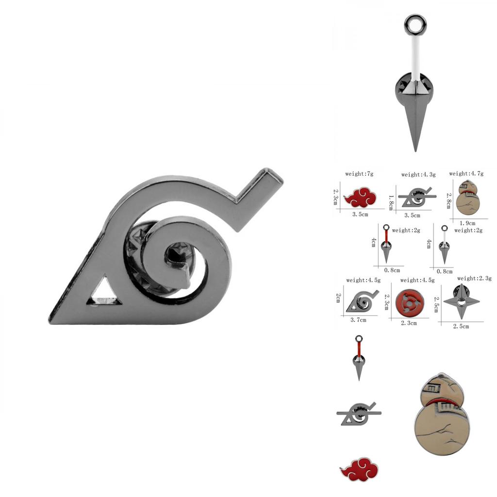 Naruto Cherry Blossom Alloy Badge With Embossed Rinnegan For Anime Fans