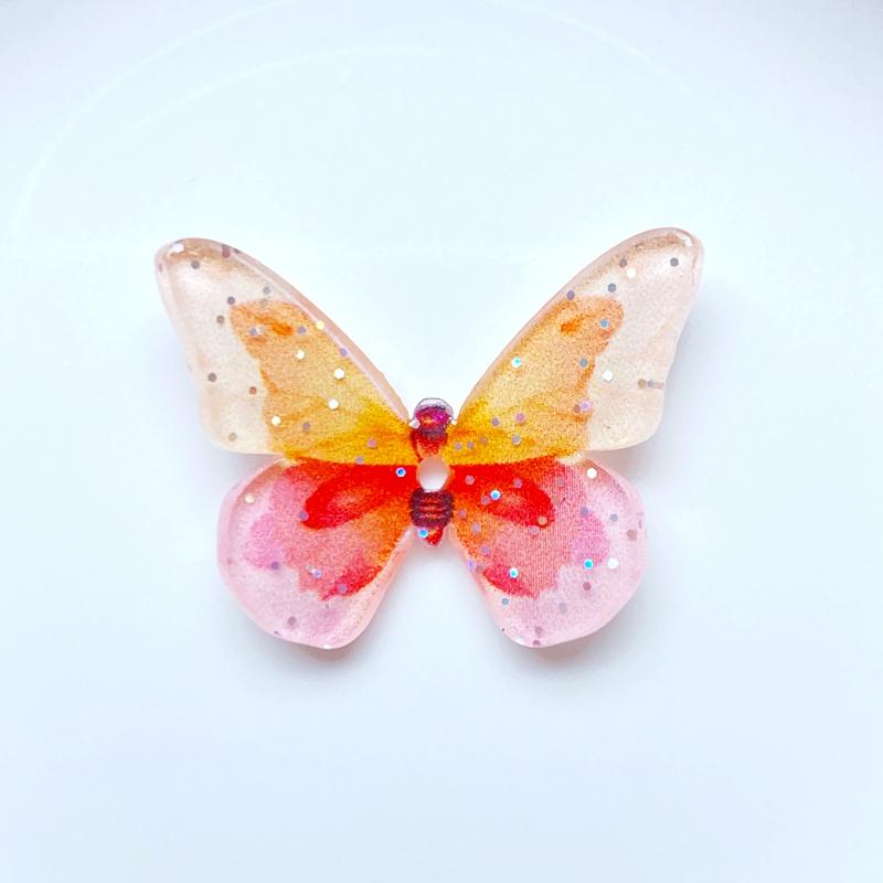 10 Stück Harz Lieblich Gemischt Süße Farbe 3D Schmetterling Cabochon Scrapbook Kawaii DIY Verzierungen Zubehör K59