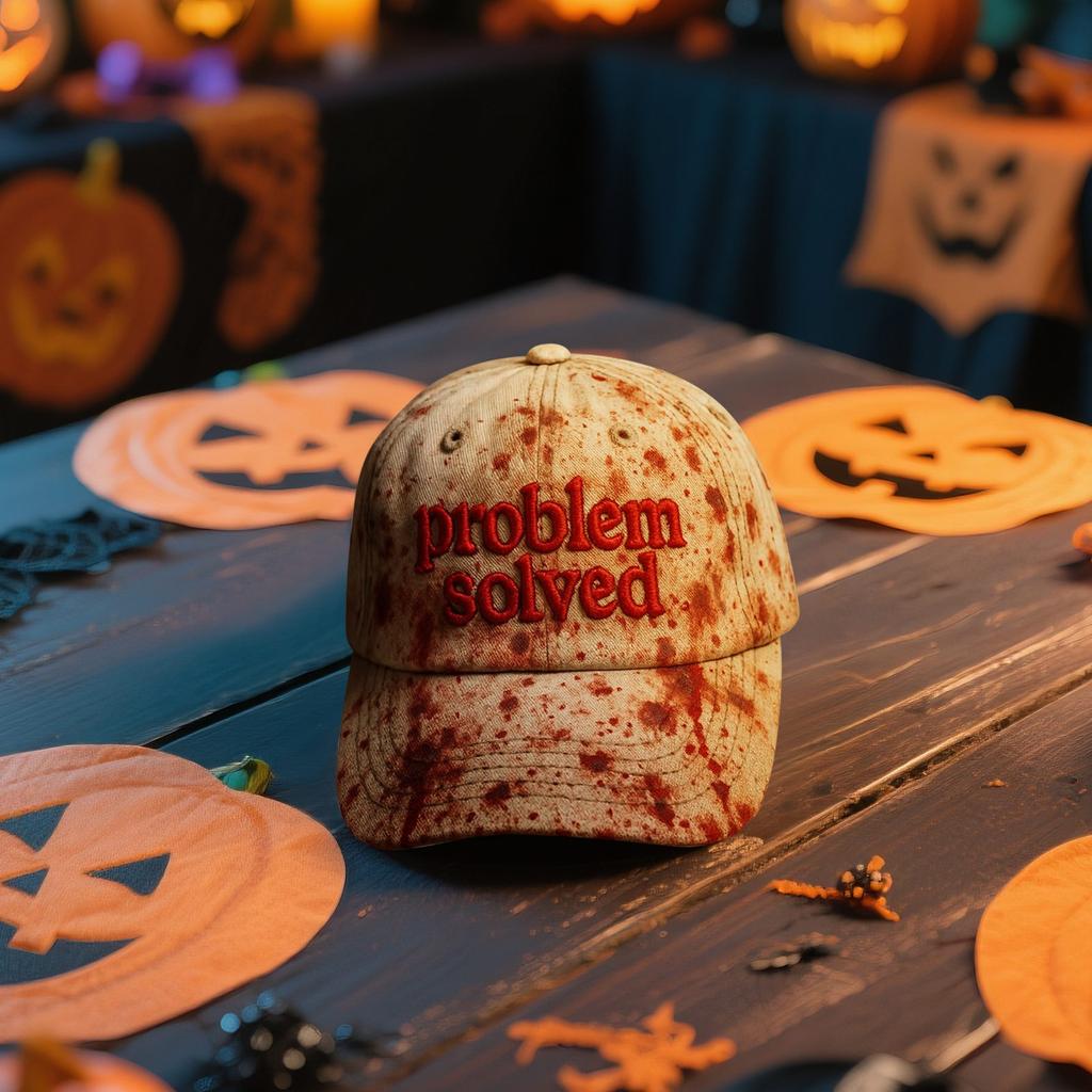 Men's And Women's Casual Dark Bloodstain Hats Problem Solving Bloodstain Hats