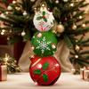 YUETJIN 16" (40cm) Indoor Color-Changing Stacked Christmas Ball Ornament – Snowflake Holiday Decoration with LED Lights