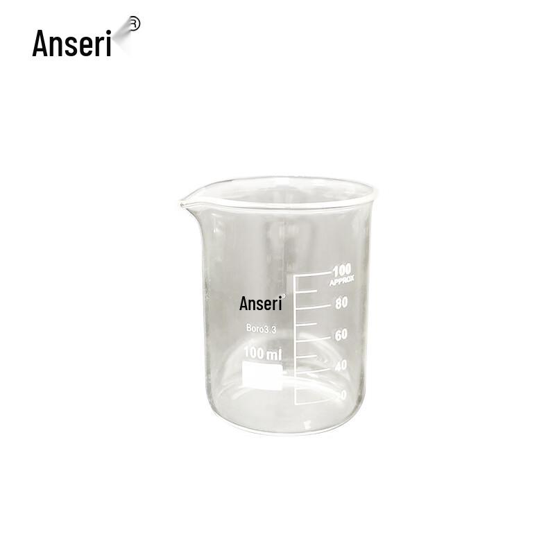 Ansell 6K00017 Low Form Borosilicate Glass Beaker with Scale