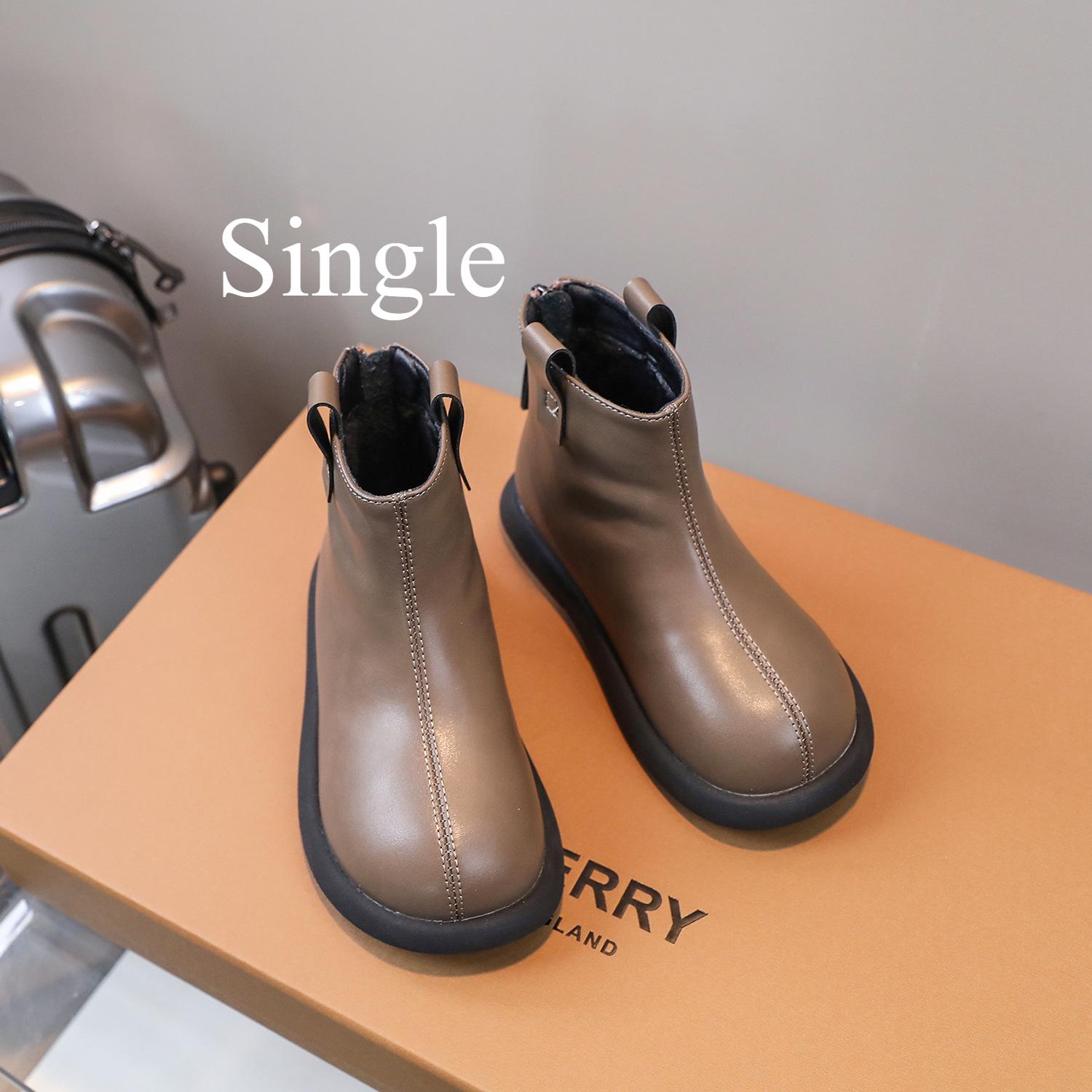 

Дитячі короткі черевики Модні прості зимові черевики для дівчаток Черевики принцеси в корейському стилі 37