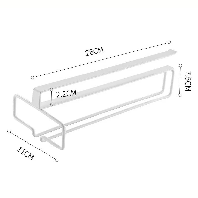 New Type of Metal Hanging Rack for Red Wine Glasses Without Perforation, Metal Hanging Goblets, Cabinet Storage Rack and Shelf