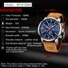 AKNIGHT Watch Genuine Leather Crystal Luminous Date Japanese Instruction Manual Men's - Stylish, Popular, Quartz, Strap, Chronograph, Display,