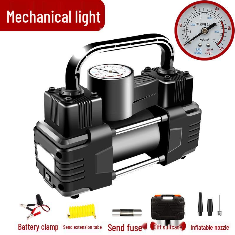 Portable 12V Electric Dual Cylinder Car Tire Inflator Pump