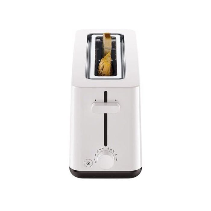 Tostador Braun HT1110WH 2 rebanadas 1030W Blanco ranura 25cm control giratorio