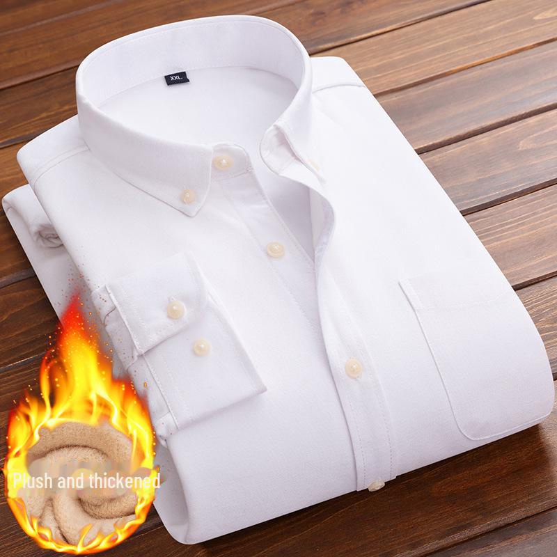 Cămașă de catifea cu mânecă lungă pentru bărbați, trend urban - Călduroasă, croială largă, business casual