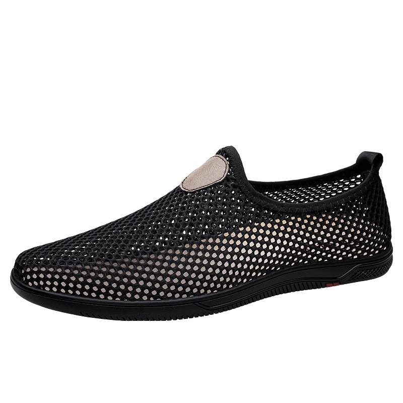 

2024 Летняя мужская дышащая повседневная обувь для походов на открытом воздухе Мужская обувь для кемпинга Простая обувь на плоской подошве Обувь для вождения на открытом воздухе 44 чёрный