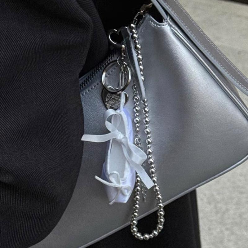 Elegant Dance Shoe Keychain Charm Pendant Ornament Fashion Accessory for Dance Lovers and Craft Enthusiasts Daily Use