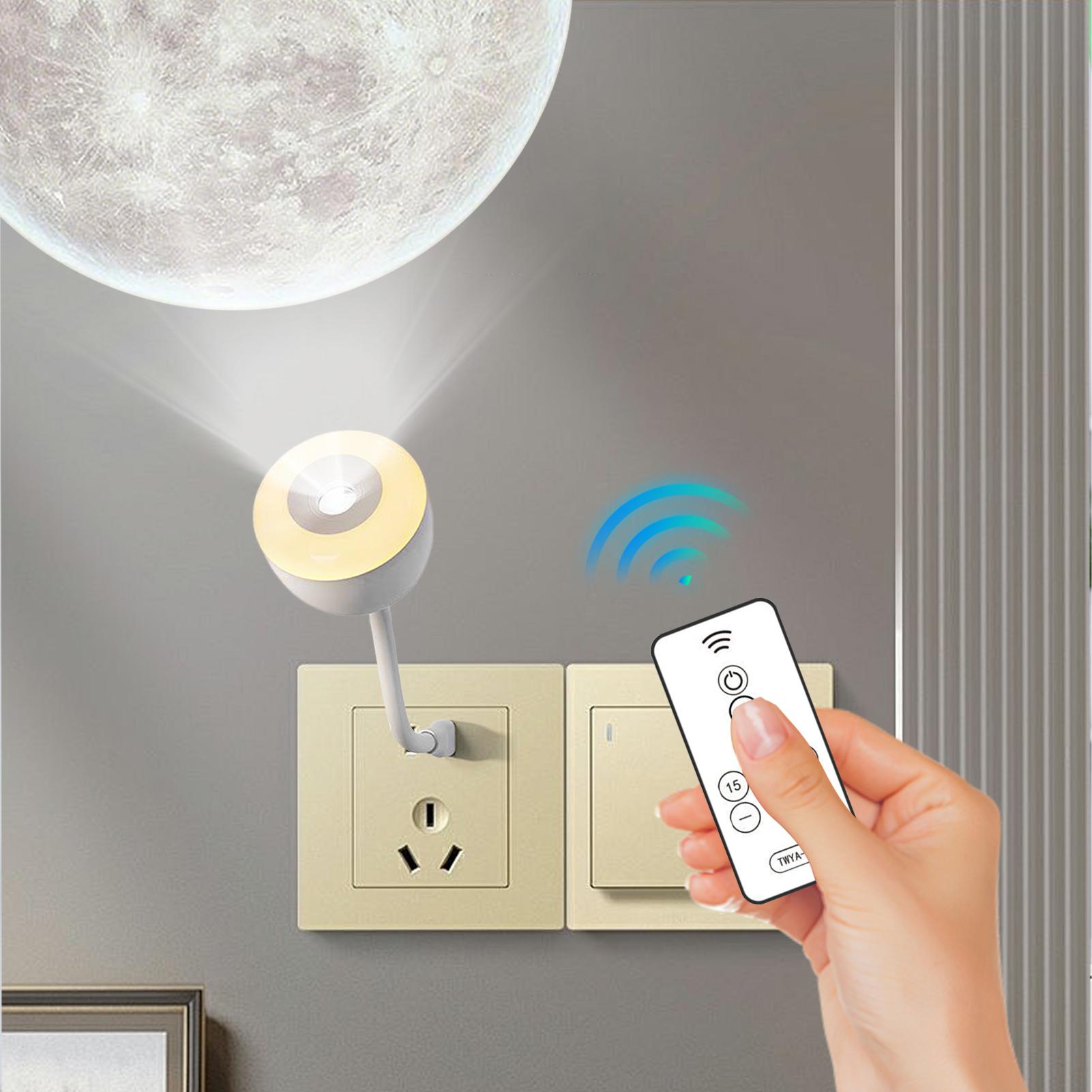 

Проекционный светильник Прикроватная лампа USB Проекционный ночник Луна 3 режима Окружающее освещение Пульт дистанционного управления Для домашнего декора Гостиная CHINA