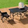 Portable Outdoor Folding Table and Chairs Set - Compact Egg Roll Design for Camping and Picnics