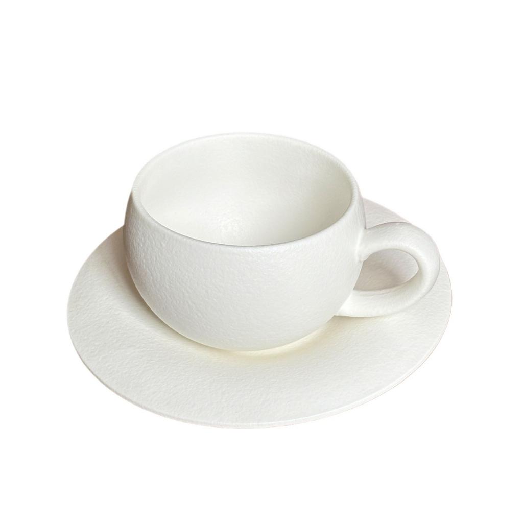 Feuer brennendes Steinmuster Kaffeetasse Untertasse mit Henkel Matte Tasse Exquisite Kaffeetasse High-End Keramiktasse