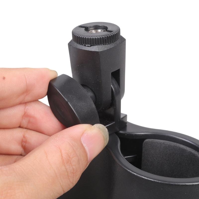 Microphones Stand Clip Holder For Hair Dryers Flashlights Telescopes Featuring Angle Adjustment Knob Design