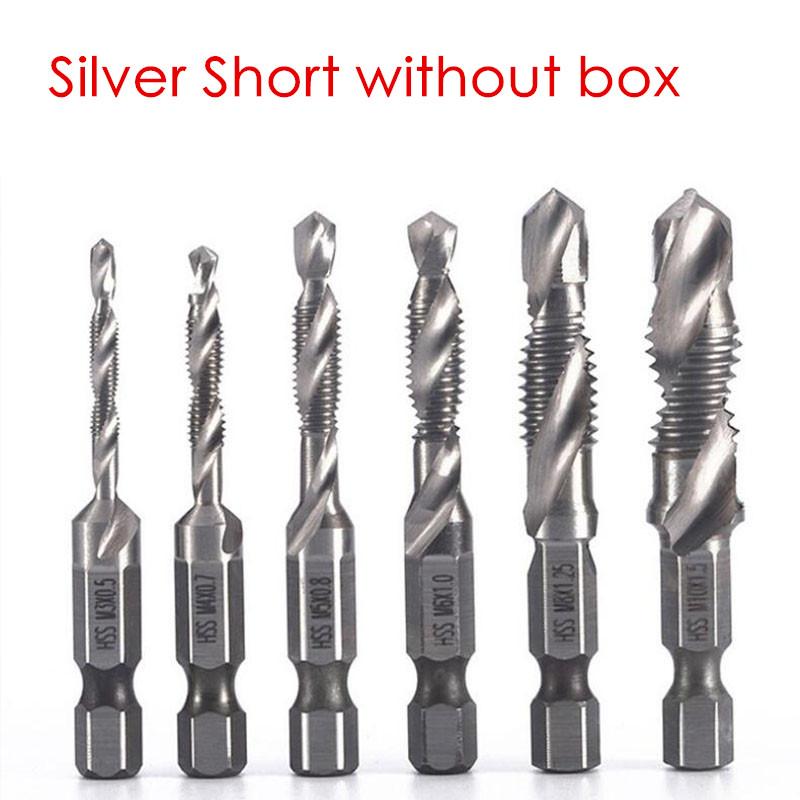 

Сверла с шестигранным хвостовиком из быстрорежущей стали с титановым покрытием и метрической резьбой для метчиков M3 M4 M5 M6 M8 M10 Ручной инструмент NO9