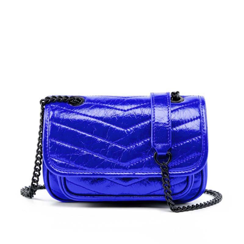 První vrstva Hovězí kůže Taška Dámská Módní Řetízková Messenger Malá Pravá kůže Jednoramenná Cross-body