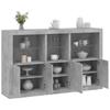 VidaXL Buffet with LED Lights, Cabinet with Door, Storage Furniture, Living Room Entryway Organizer, 3209145