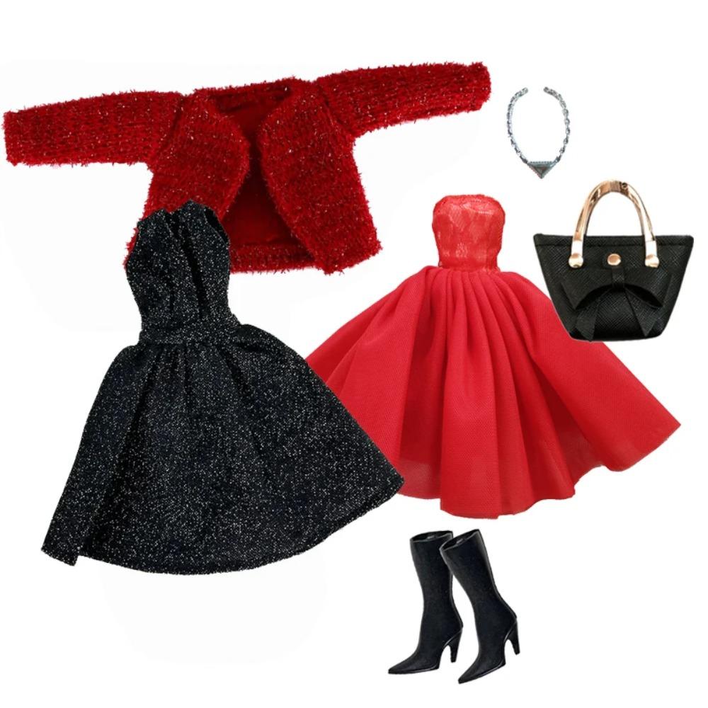 Doll Clothes Deluxe Fashion Pack Tea TIME Black & RED Classic Set for 11.5” Doll