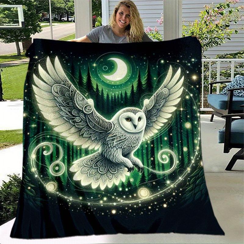 1 leichte Flanelldecke mit Adlermotiv, bequeme und warme Decke, für Camping, Sofa, Bett, Couch, Büro, für alle Jahreszeiten