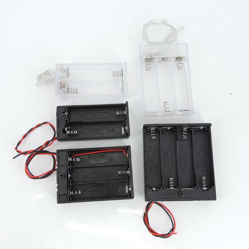 White Transparent 2/3/4 Slot AA Battery Holder AA Battery Box Case AA 1x 2x 3x 4x AA Battery Case With Switch DIY Repair