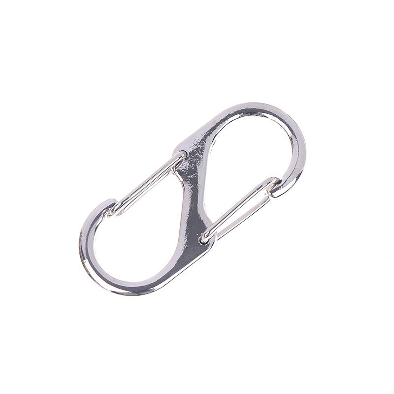 10Pcs S Hooks Eco-Friendly Metal Key Clip Camping Secure Backpacks Fastener Carabiner Keychain Stable Wilderness Survival Tools