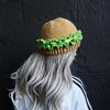 Funny Hamburger Beanies Hat for Adult Unisex Skull Hat Crochet Burger Shape Hat Headwear Halloween Costume Accessories