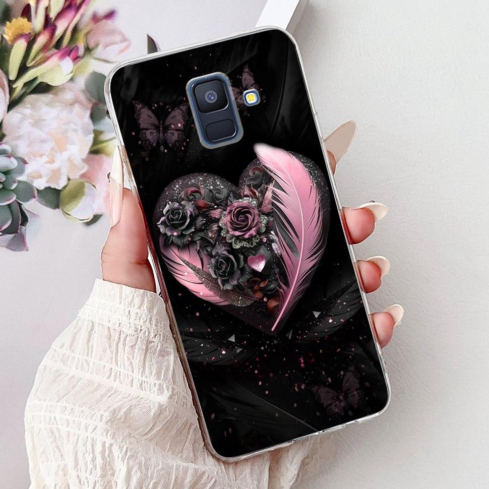 For Samsung Galaxy A6 2018 Case Luxury Painted Cover Soft Silicone Phone Case For Samsung A 6 A6 GalaxyA6 2018 Back Cover Coque