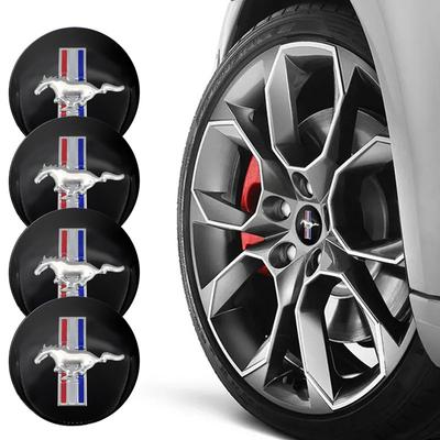 4pcs Car Styling 56mm Emblem Wheel Center Hub Caps Stickers For Raptor Fiesta Focus 2 3 4 Mondeo Ecosport Mustang Fusion