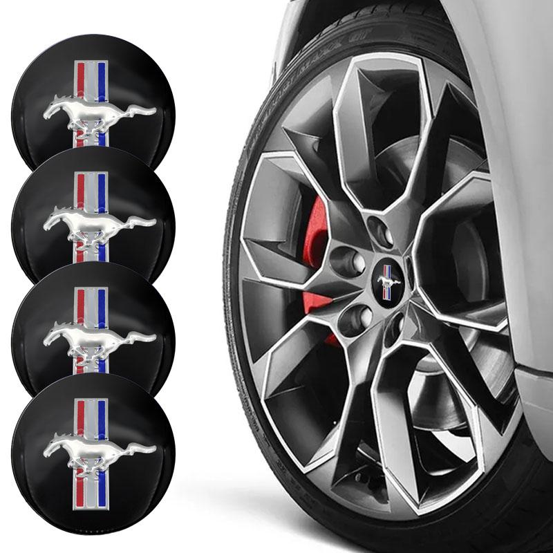 4pcs Car Styling 56mm Emblem Wheel Center Hub Caps Stickers For Ford Raptor Fiesta Focus 2 3 4 Mondeo Ecosport Mustang Fusion
