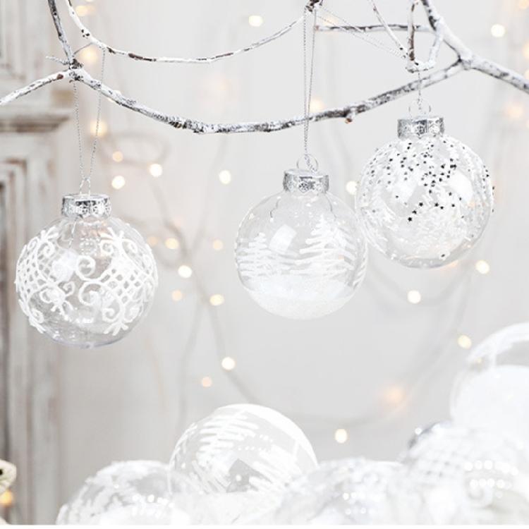 Shimmering Christmas Hanging Ornament Colorful Christmas Sphere Bauble for Indoor  Party Decoration