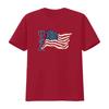 Mens Usa Patriotic Waving American Flag Design T Shirt White 4X Large vintage Washed Slightly fashion Breathable Comfortable