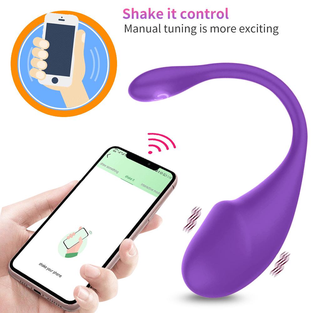 Women's Rechargeable APP-Controlled Tadpole Vibrator Dildo