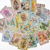 Romantic Lenormand Oracle Cards 37Pcs Deck English Vision Art Nouveau Floral Motifs for Party Board Playing Games