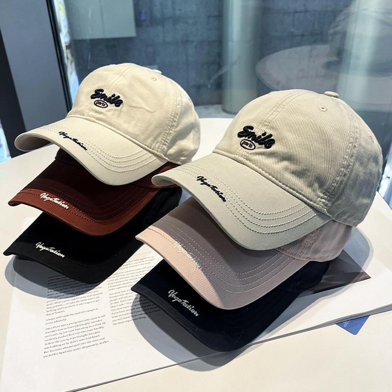 Embroidered Letter Baseball Cap With Sun Protection For Casual Outdoor Wear