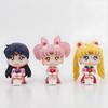 6 STÜCKE/Set Pretty Guardian Sailor Moon 7cm Anime Figur Tsukino Usagi Chibiusa Hino Rei Kino Makoto Figur Kinderspielzeug