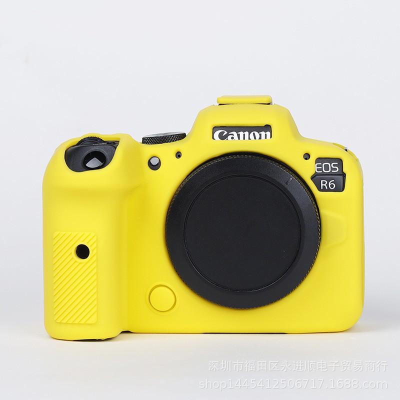 Silicone Camera Cover Canon EOS R6 Mark II Mirrorless Protective Soft Shell Case - Black Red Yellow Camo Matte