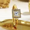 Minimalist Bangle Watch for Women Square Dial Analog Quartz Wristwatch Dress Clock