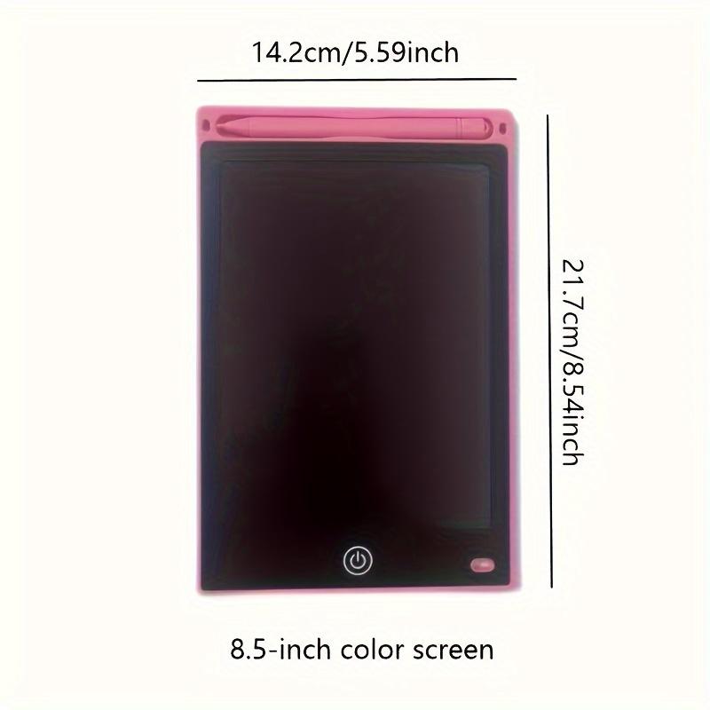 1 Stück LCD Schreibtablett, 8,5” Bunte Kritzel-Zeichentafel, PVC-Material, Inklusive Batterien, Geeignet für Jugendliche, Reise