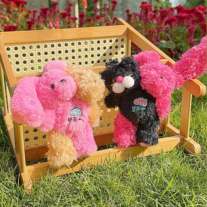 Head Double Fun City Plush Keychain Colorful Plush Material Cute Gift Everyone For