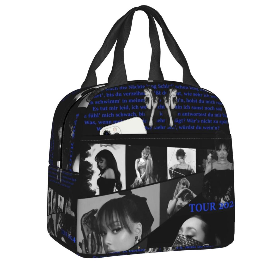 Custom German Singer Ayliva Insulated Lunch Bag for School Office Waterproof Thermal Cooler Bento Box Women Kids